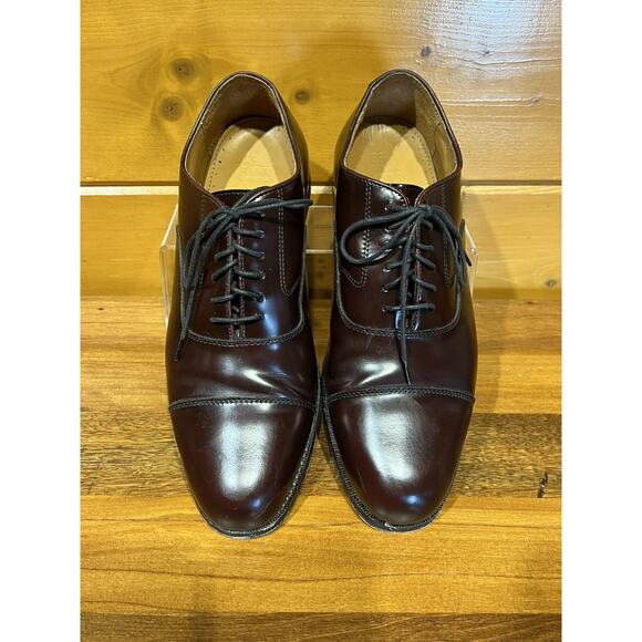 Jos A Bank 9.5M Brown Cap Toe Oxford Dress Shoes Lace-Up - Picture 3 of 8